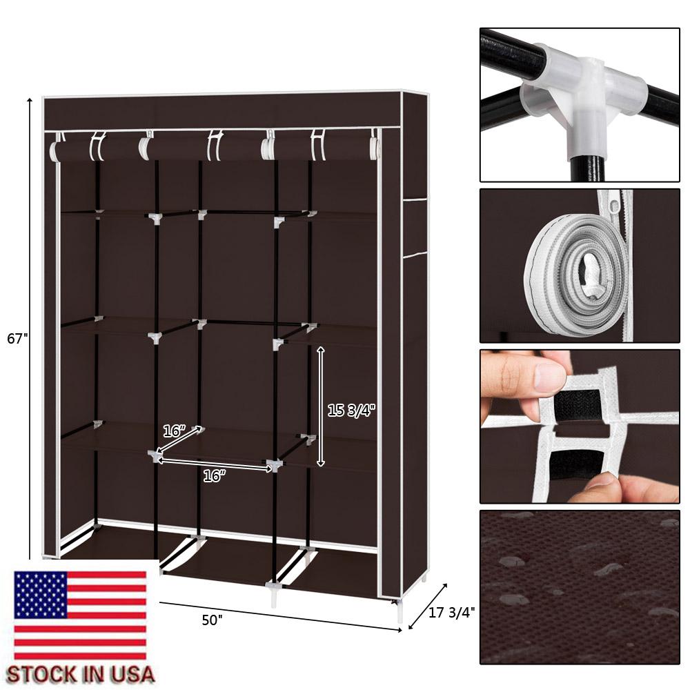 

Home Shoe Cabinet Portable Shoe Storage shelf 67 Inch Closet Organizer Wardrobe Storage Organizer with 10 Shelves Quick Assembly