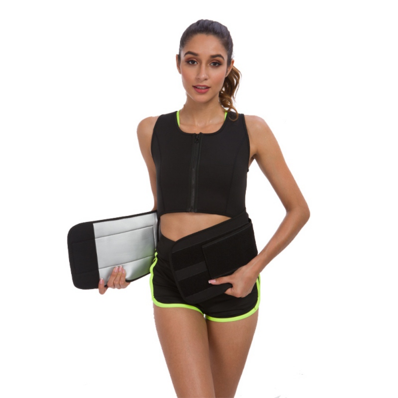 

Sweat Sauna Suit Tank Top Vest Sports Bra Slimming Corset With Adjustable Waist Shaper Belly Band Trainer Belt, As pic