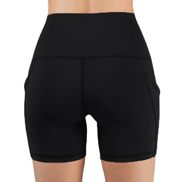 

Cross-Border European and American Foreign Trade Popular Yoga Pants Slim Hip Sports Fitness Running Leggings Yiwu Shorts Women, Black