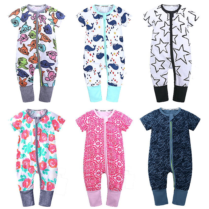 

Baby summer romper girl boy cotton print baby newborn clothes cute cartoon comfortable jumpsuit MBR271, Style 11