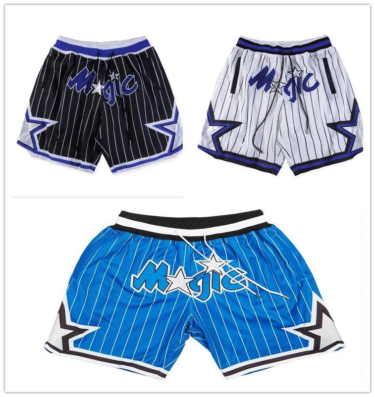 

Orlando Magic MEN Shorts JUST DON By Mitchell & Ness Pocket basketball pants S-2XL, Black