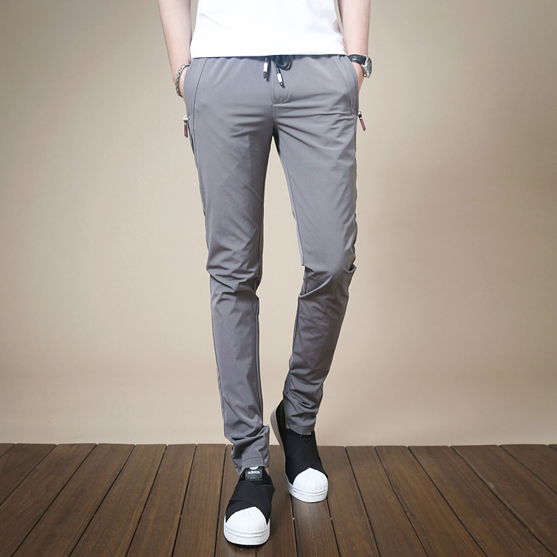 

2020 Summer Men's Pants Streetwear Casual Pant Breathable Men Wear Comfortable Anti-wrinkle Trousers Male Clothes Size 28-38, 918 black