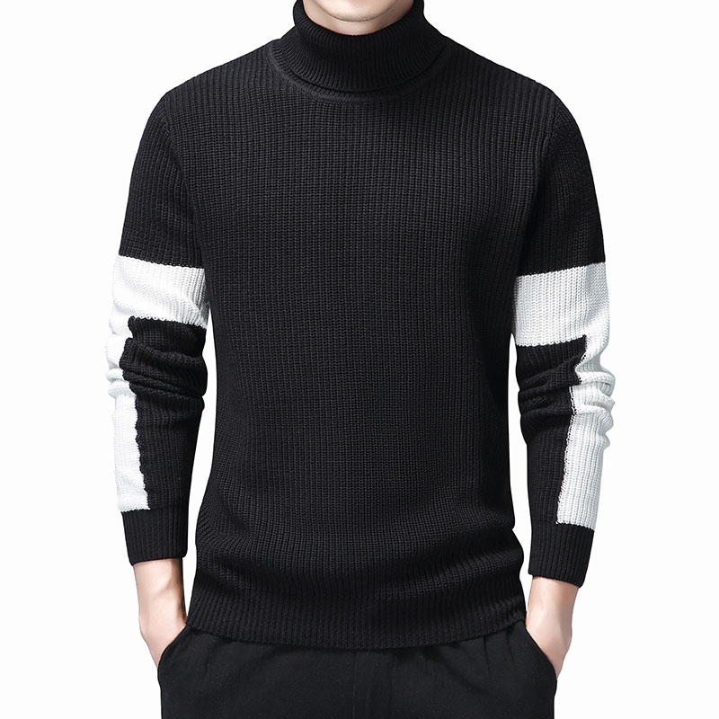 

Mens Turtleneck Sweaters 2020 Autumn Winter Thick Warm Pullover Men Knitted Cotton Sweater Men Turtleneck Jumper Clothes Top 3XL, Khaki