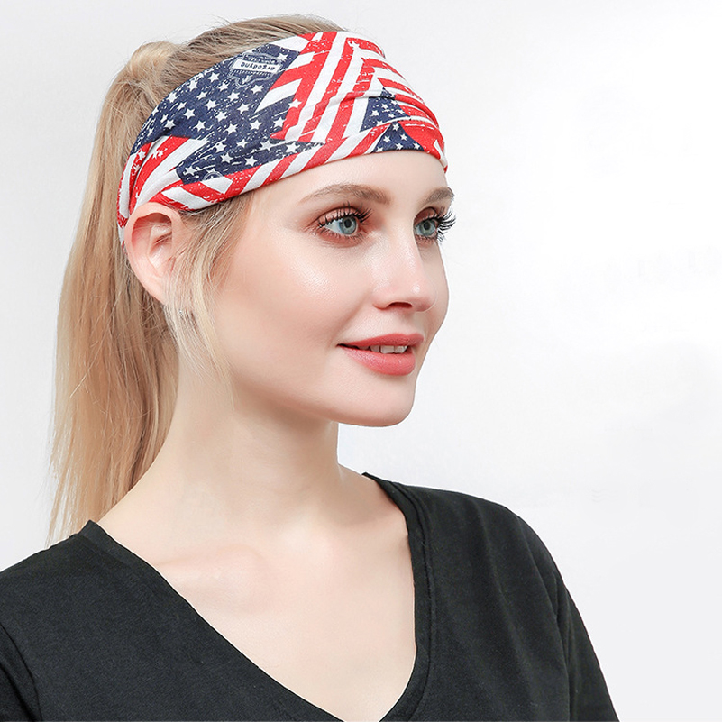 

Old Cobbler 2021 European and American Hair Band printing Headwear Sports Yoga Headband Sweat absorption Stop Wide brimmed scarf Wholesale customization YWGX-01
