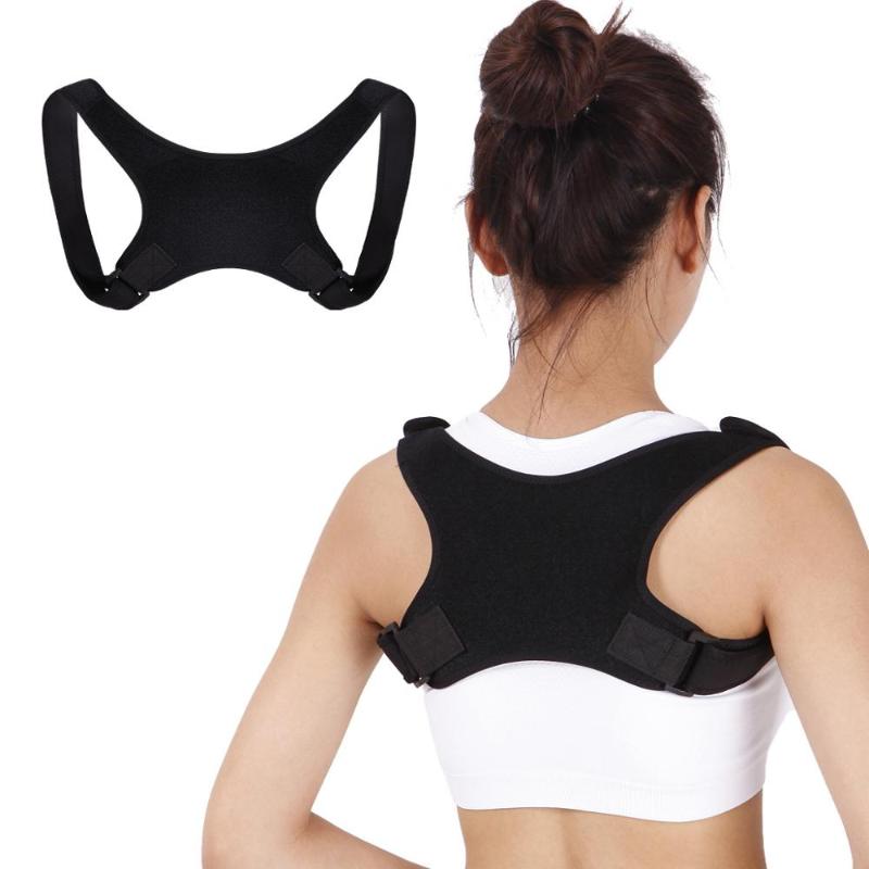 

New Posture Correction Shoulder Strap Support Belt Men Women Back Posture Corrector Adjustable Therapy Lumbar Brace Spine, Red