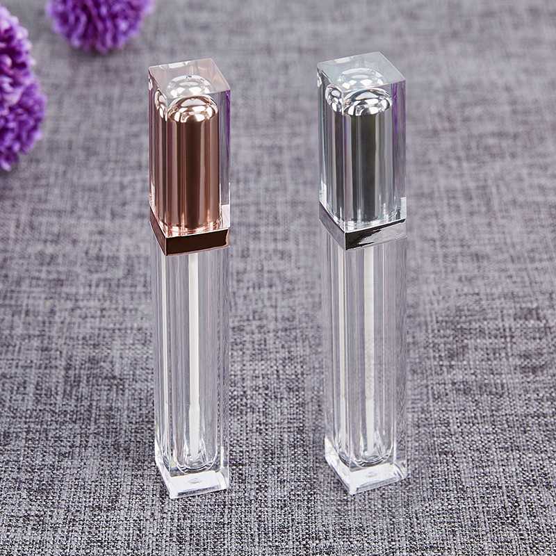 

Empty Lipgloss Tube High Grade Transparent DIY Lip Gloss Packing Box Container with Acrylic Gold Silver Cap Split Bottle 20pcs