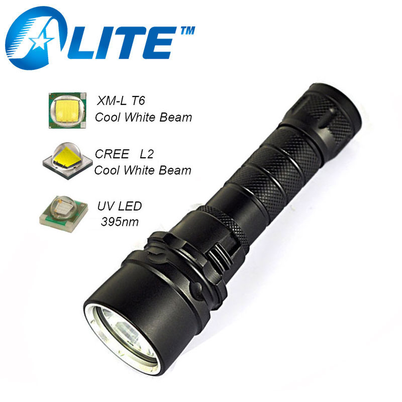 

TMWT Compact and Powerful Underwater Lantern XML-T6 Cree Led Diving Torch with White uv Red or Yellow Light