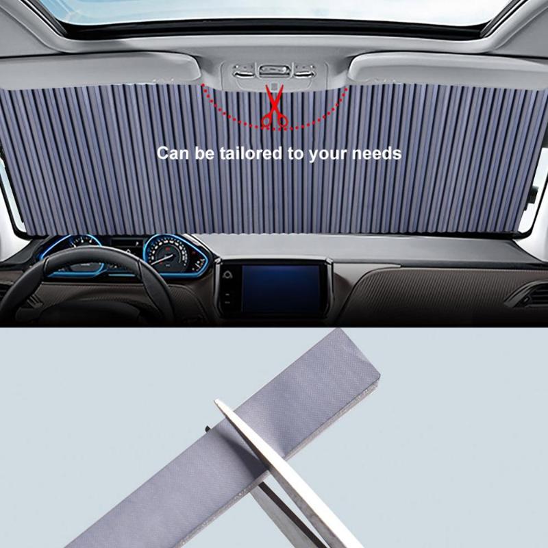 

Durable Car Retractable Windshield Anti-UV Car Window Shade Front Sun Block Auto Rear Window Curtain 46/65/70/cm Sunshade