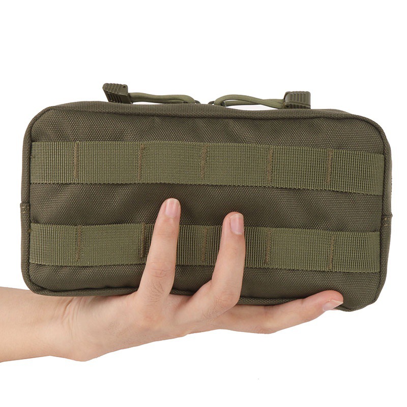 

Outdoor Nylon Bag Traveling Gear Tactical Molle Pouch Waist Pack Hunting Camping Camera Magazine Storage Bag, Khaki