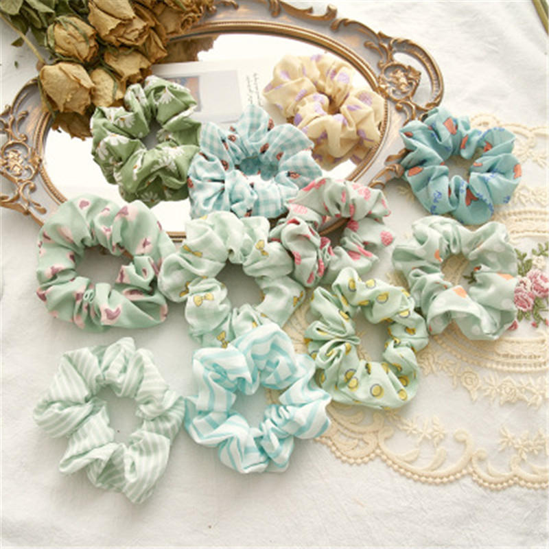 

Ruoshui Woman Green Color Hair Ties Scrunchies Women Hair Accessories Gilr Elasitc Hairband Headwear Rubber Band Ponytail Holder