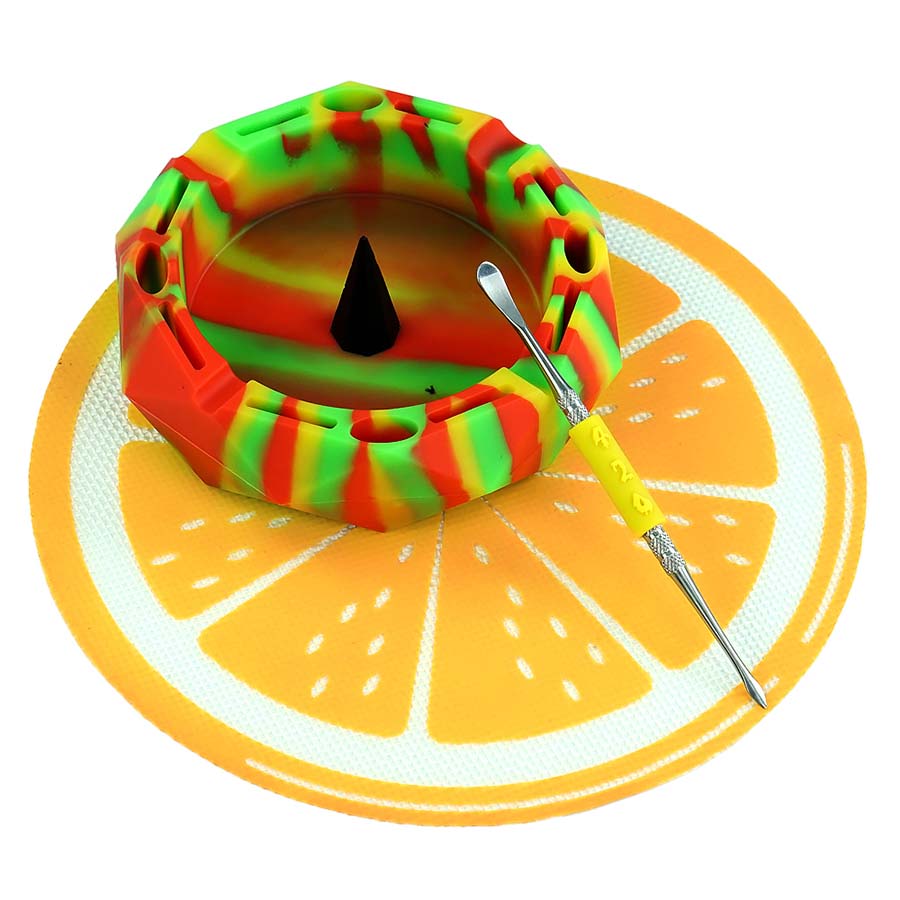 

Lemon round dab mat Silicone Mats Non-Stick Pads Food Grade Baking Mat Dabber Sheets Jars Dab Pad