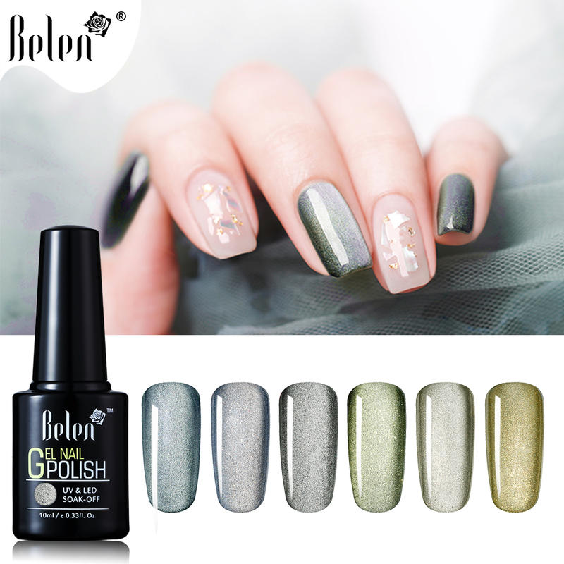 

Belen 5D Cat Eye Gel Nail Polish Soak Off UV Gel Polish Vernis Semi Permanent Nail Lacquer For Art Stamping Manicure, 13002