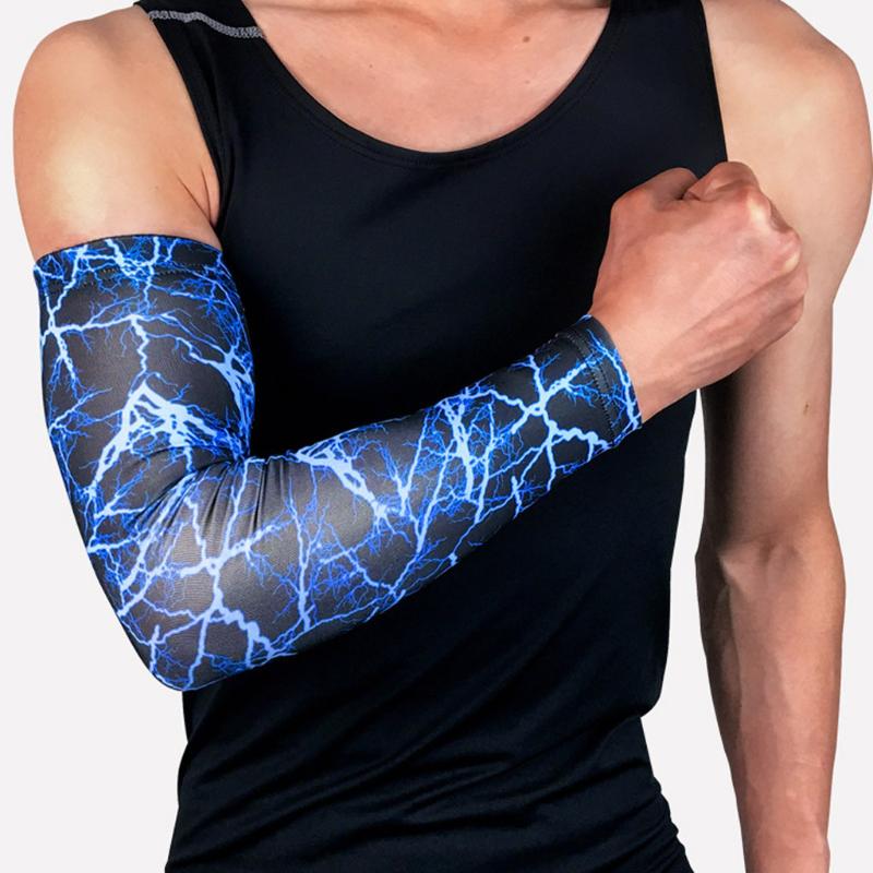 

1PC Men Tattoo Sleeve For Cycling Protection Compression Arm Sleeve Breathable Sunscreen Cooling Mosquito Repellent Arm Sleeves, Red