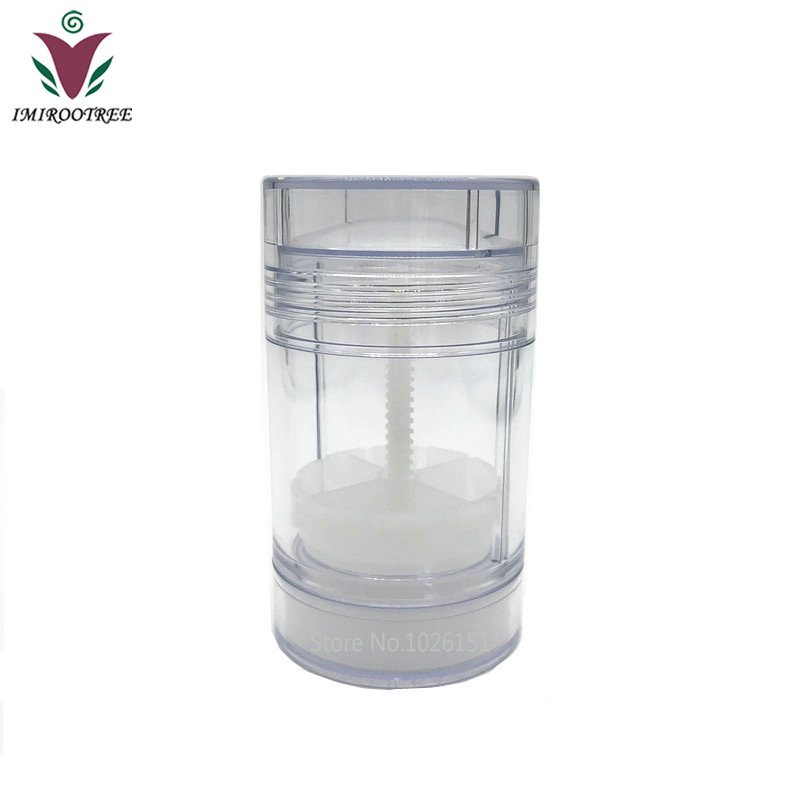 

New! 50g 50ml Round Transparent Clear and White Empty Deodorant Stick Container Tube