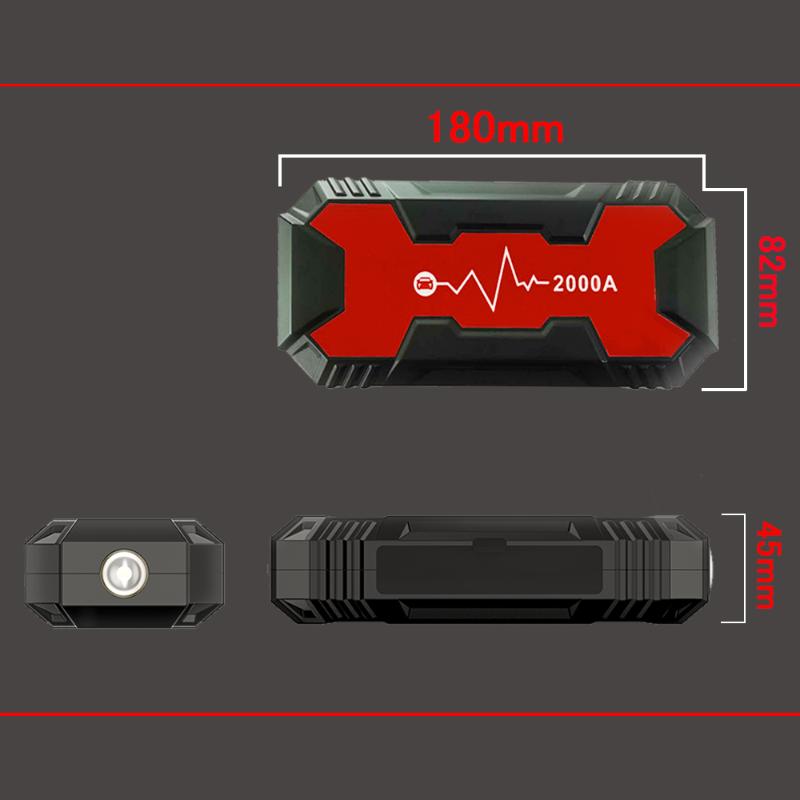 New Excellent Vehicles With Emergency Hammer Car Jump Starter SOS Lights Bettery Jumper 20000mah 2000A 12v-image-554066430