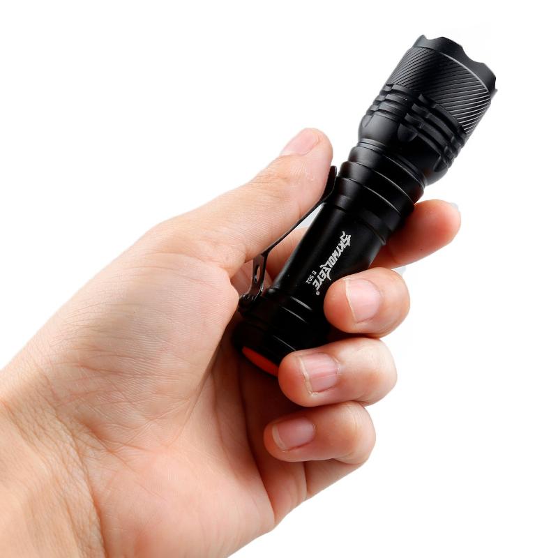 

Mini LED Waterproof 2000LM Zoomable XM-L Q5 LED Torch /14500 Flash Light 3 Modes Super Bright Light Clip Book Lamp