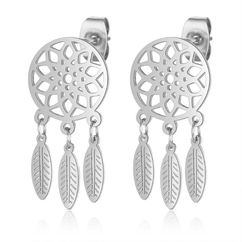 

100% 316L Stainless Steel Dream Catcher Boho Stud Earring for Women Wholesale Stud Earrings Never Tarnish