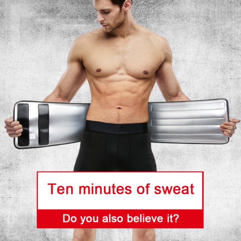 

Fitness Waist Trainer Men-Waist Cincher Trimmer-Sweat Crazier Slimming Body Shaper Belt-Sport Girdle Sports, As pic