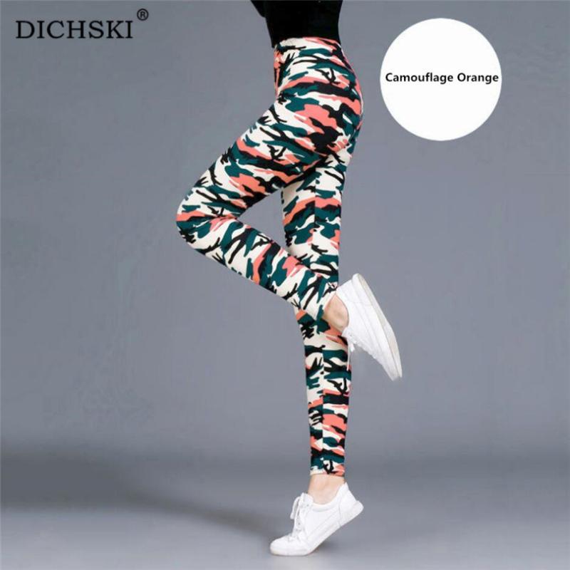 

DICHSKI Women' Sports Leggings For Fitness Camouflage Yoga Pants Gym Leggings Sport Women Fitness Breathable Quick Dry Clothing, K208 camouflage 5
