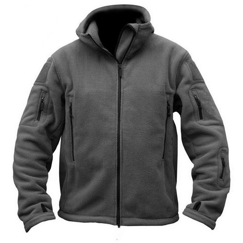 

Autumn Zipper Hoodies Men Long Sleeves Solid Hooded Sweatshirt Male Tactical Fleece Tracksuit Jacket Outwear, Black