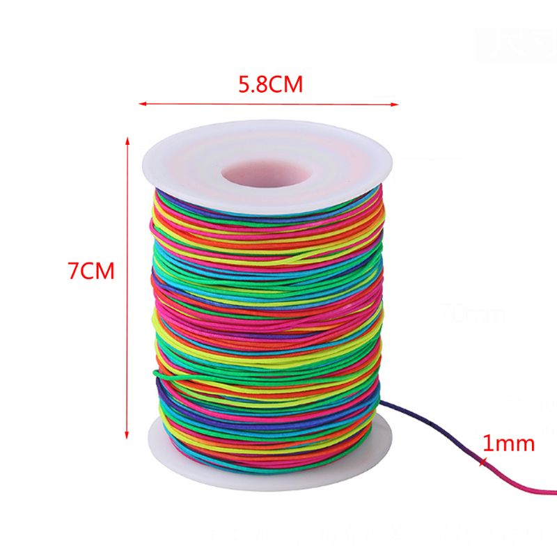 

85m Rainbow Elastic Cord 1.2mm Thread Stretch String Craft Beading DIY Jewelry Ju01 20 Dropship, 100m