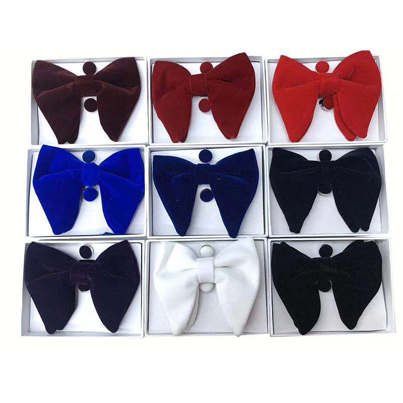 

Fashion High-end print Ribbon Bow Ties for Men Suits Wedding Collar Bow ties cufflinks pocket towel 3 pieces set