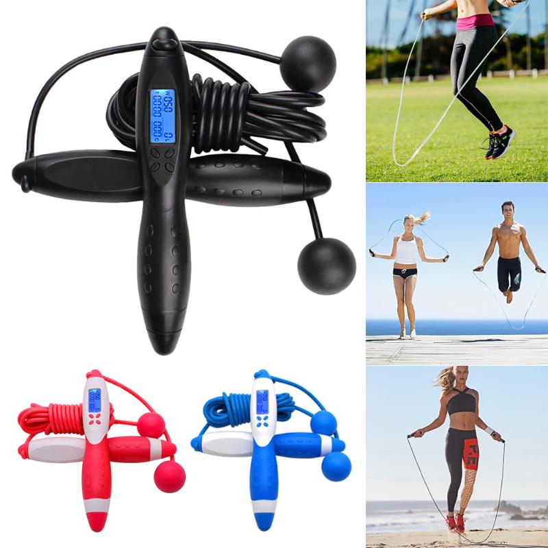 

Digital Jump Rope Counting Calorie Fitness Sport Skipping Ropes Workout Excercise Tool YA88