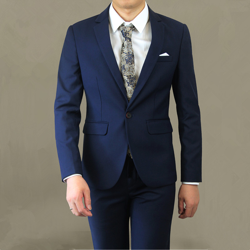 

Men' suits mens business casual professional wear uniforms mens suits 2 pcs blazer trousers wedding prom dress customization, Black