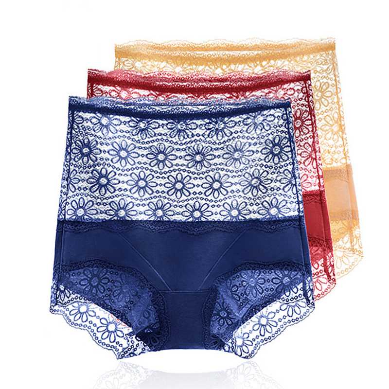 

Women Lace Panties Sexy Underwear Seamless Briefs High Waist Pants Invisible Lingerie Underpants Female Intimates #F