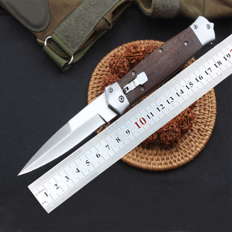 

New AUTO Pocket Knife 7CR13MOV Blade Quick Open Folding Knives 58HRC Outdoor Portable Camping Hunting Tactical Survival Military