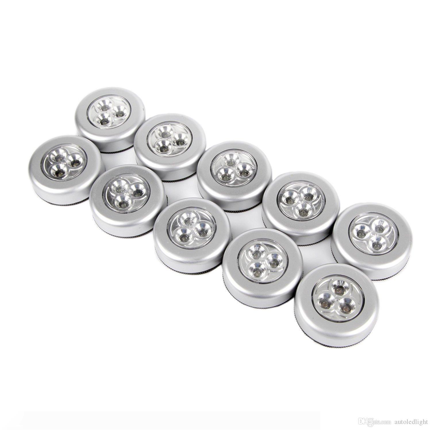 

3 LED Touch Powered Stick Tap Lamp Silver LED Touch lamp Stick Tap Touch Night Light