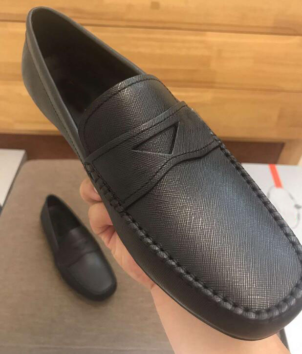 

[Orignal Box] Brand New Mens Casual Loafers Business Gentleman Wedding Dress Cow Leather Office Walk Shoes size 38-45, With brand logo+orignal box