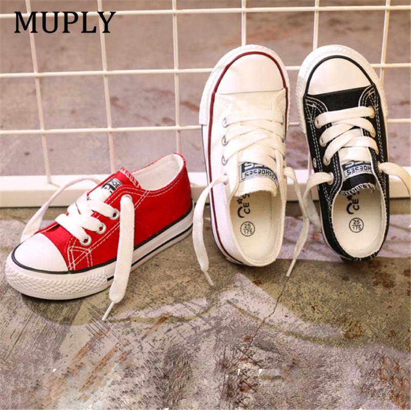 

Kids Canvas Shoes For Girl Boy Baby Sneaker 2020 Spring Fashion Toddler Shoes Children Classical Running Anti-Slip, Red