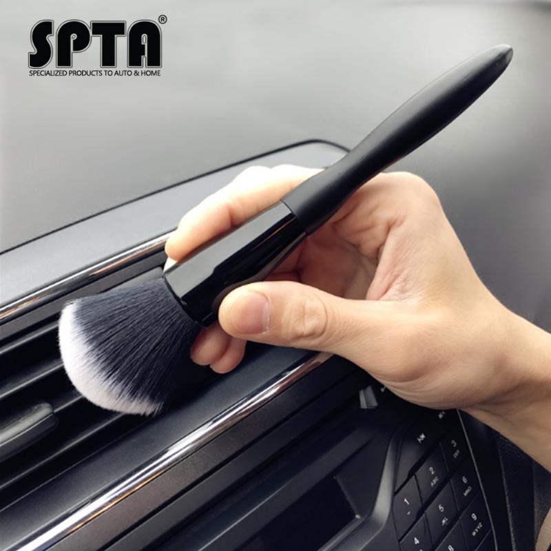 

SPTA 18cm Soft Hair Cleaning Brush Car Interior Electrostatic Dust Remove Tools Auto Interior Panel Ultra Soft Hair Brush
