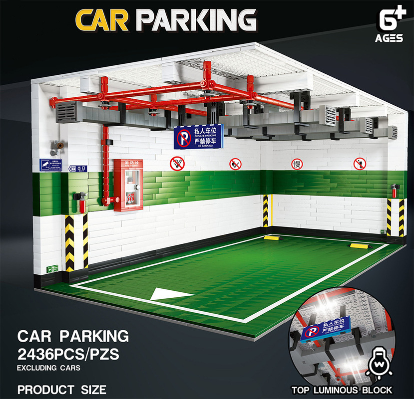 Underground Car Parking Sports Cars Collection Box Building Blocks Creative Serie 90009 2436pcs Bricks Model Toys Gifts-image-563021233