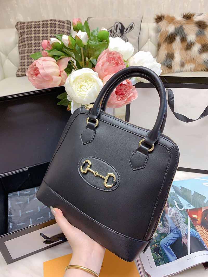 

designer luxury handbag 1955 Horsebit shell style women designer bags Great Good ladies purses fashion totes bag, Black