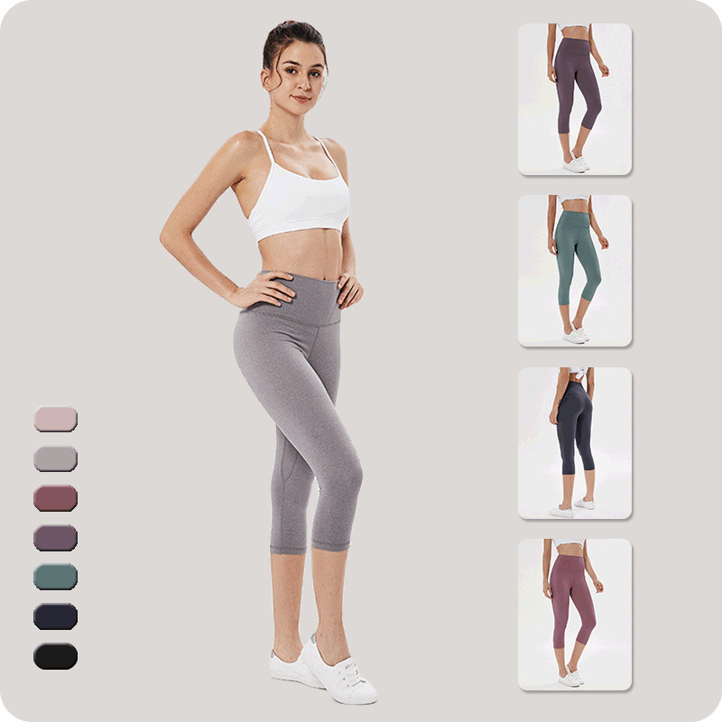 

elastic female yaga pants women slim fitness leggings pants joggers leggins lady sports trousers high waisted pant yogawear, Black