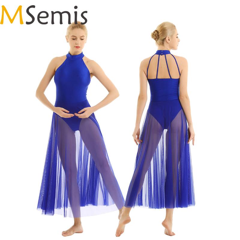 

Womens Femme Dance Dress Ballerina Leotards Contemporary Dancewear Costumes Street Wear Ballroom Dance Competition Dresses, Black