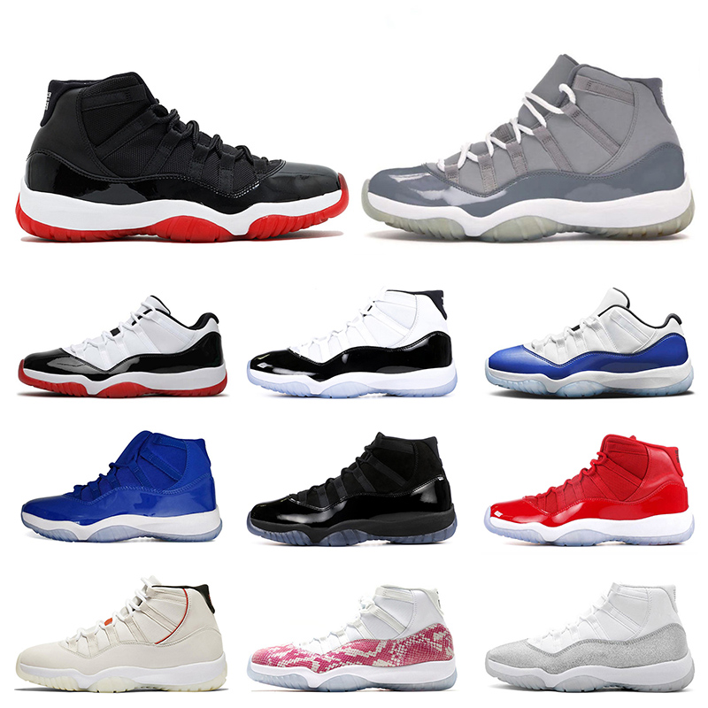 

JUMPMAN 11 High Bred Cool Grey Women Mens Basketball Shoes 11s Low White Concord Blue Retro Mens trainers Cap and Gown sports sneakers, Item22 low iridescent