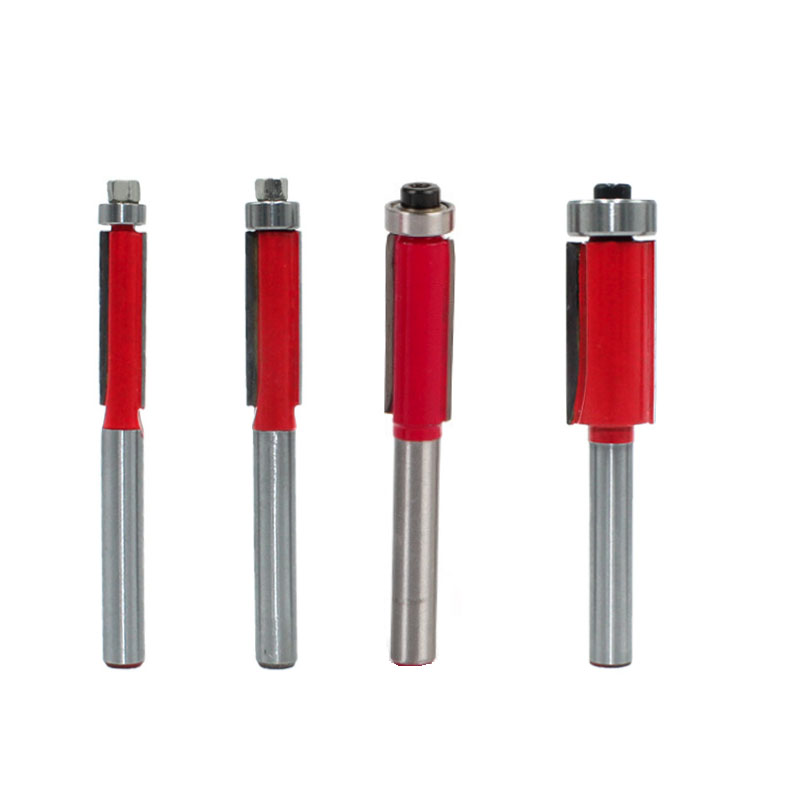 

Router Bit Cutting Flush Trim with Bearing 2 Flutes Carbide for Woodworking Milling Cutter Tool 5pcs