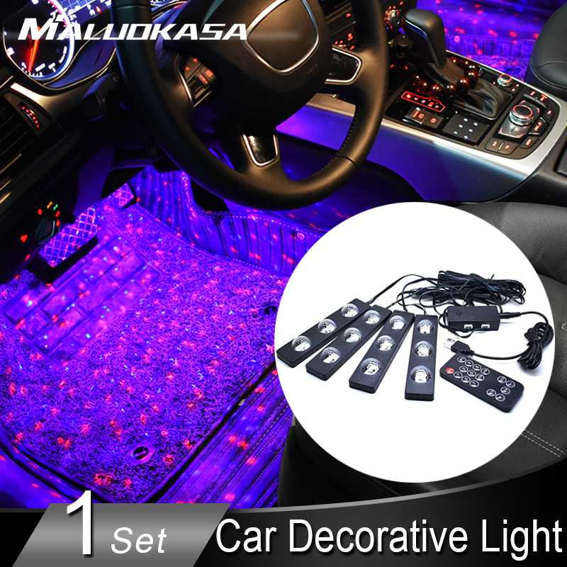 

Auto USB Car Interior Decorative Light Car LED Atmosphere Lights Colorful RGB Interior Floor Foot Lights Decorative Ambient Lamp