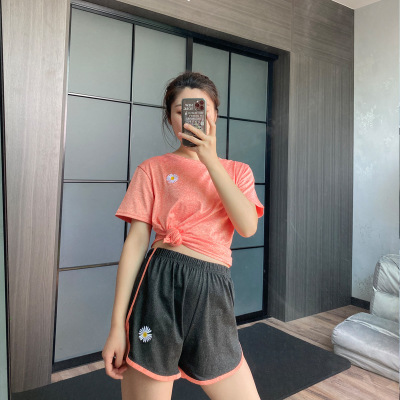 

2 pcs set sports ladies quick-drying suit ice silk cotton breathable leisure outdoor sportswear running t-shirt with shorts, Green