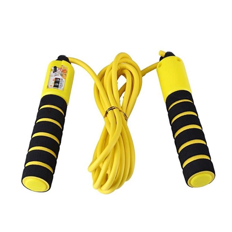 

Adjustable Jump Rope with Comfortable Handles and Counter Counting Jump Skip Rope Skipping Wire Calories Workout Exercises31