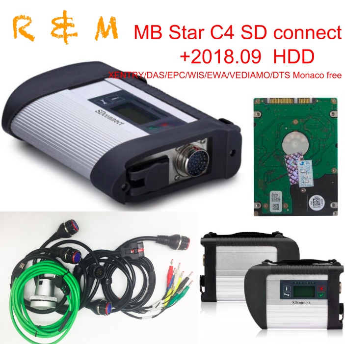 

MB STAR C4 star diagnostic scanner mb c4 tester sd connect multiplexer DAS Xentry wis epc software sd vediamo free ship