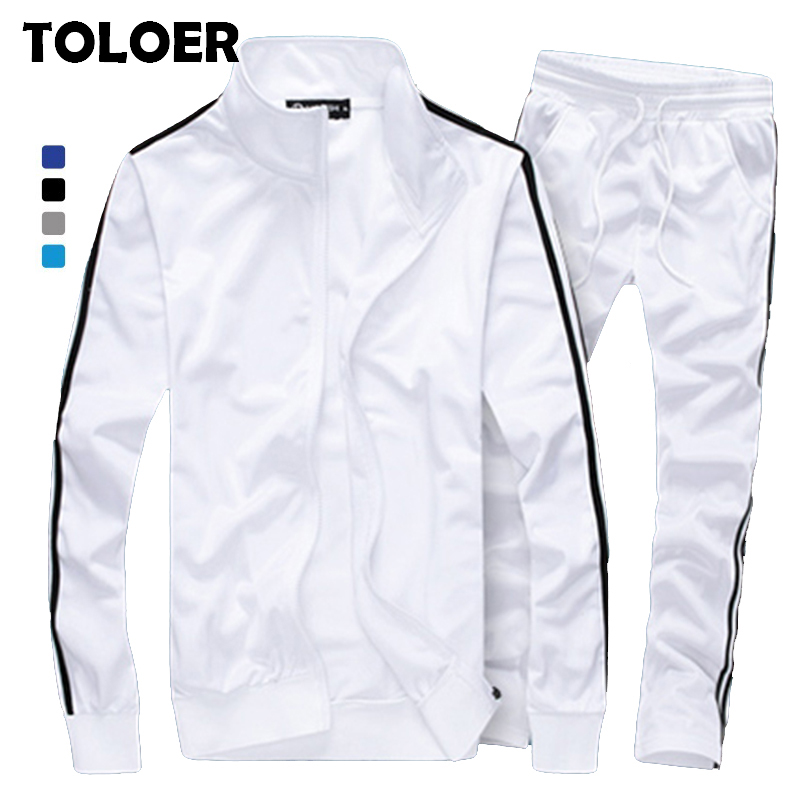 

New Men Tracksuit Casual Solid Striped Zipper Sets 2 Pc Jackets + Pants 2020 Male Spring Autumn Sportswear Sporting Suit Outwear, 038 grey