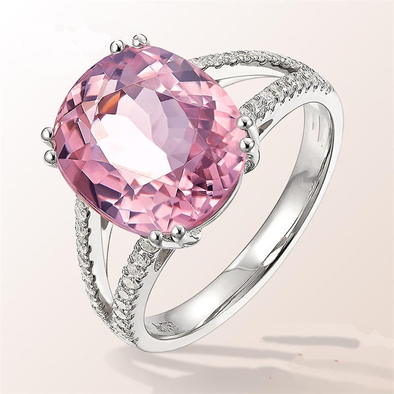 

Fashion Jewelry Engagement Ring Set with Pink Diamond Tourmaline Jewelry