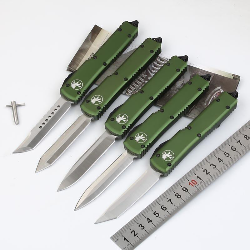 

Microtech 6 Styles Ultratech UTX-85 UTX85 UTX-70 UTX70 Knife D2 Blade T6 Aluminum (CNC) Handle Halo V Outdoor Camping Knives EDC tool