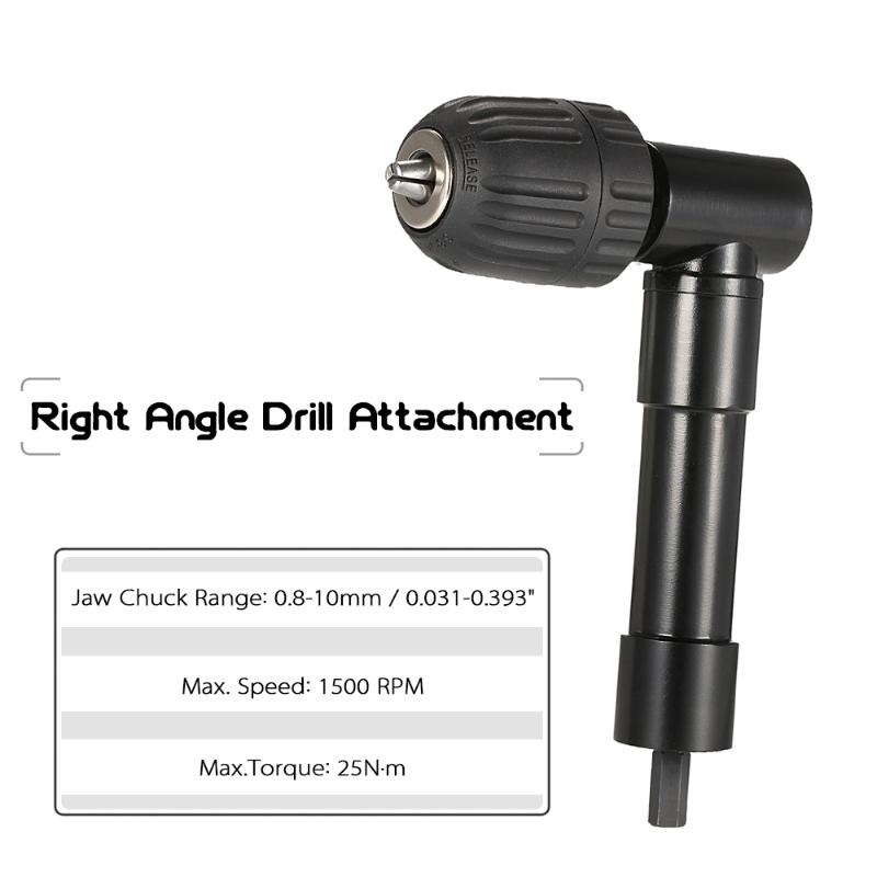

Hot New Quality 0.8-10mm Professional Right Angle Bend Extension right angle drill attachment 90 Degree Cordless Drill Adapter