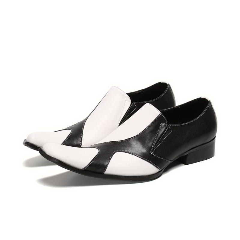 

Hot Selling Mens Black Dress Shoes Fashion Mixed Color Slip On Business Leisure Shoes For Party Business Office Career Zapatos Size 38-46