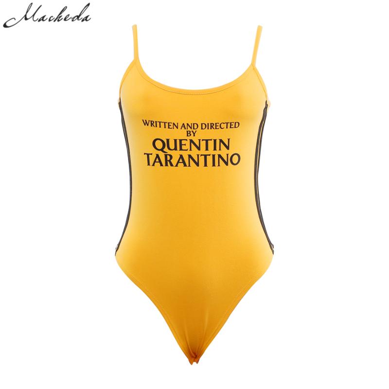 

Macheda 2020 Fashion Sexy Cotton Summer Bodysuits Women Yellow Stripe Romper Female Overall Summer Jumpsuit Skinny Work Clothing